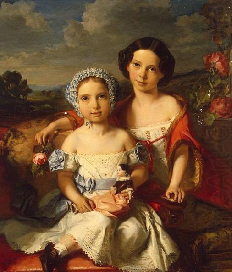 Portrait of Two Children, unknow artist